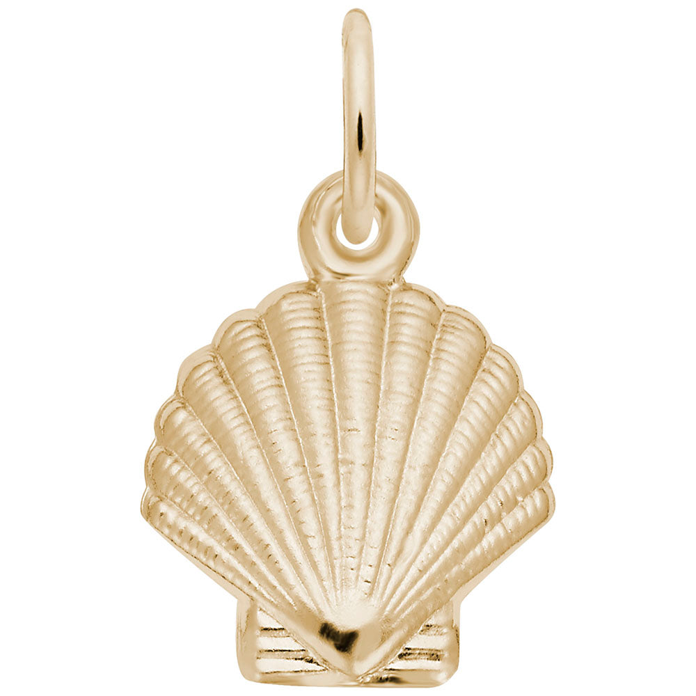 Elegant Clamshell Charm for Nautical Jewelry - Rembrandt Charms 4085