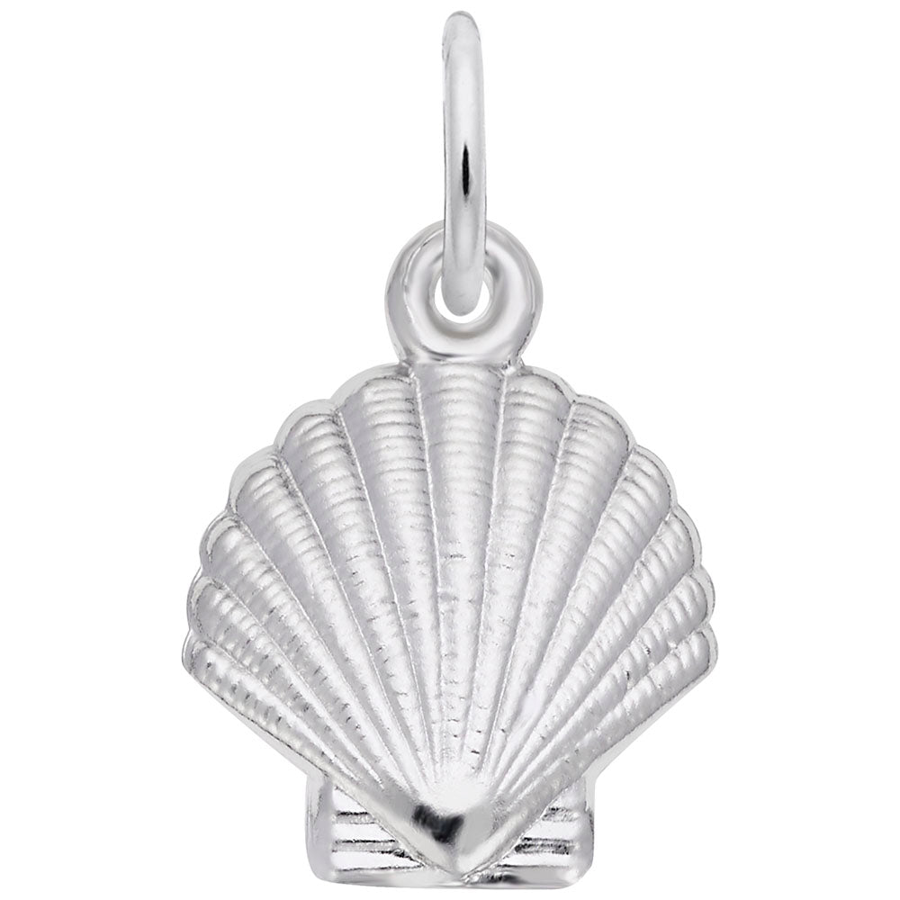 Elegant Clamshell Charm for Nautical Jewelry - Rembrandt Charms 4085