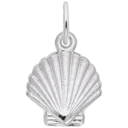 Elegant Clamshell Charm for Nautical Jewelry - Rembrandt Charms 4085