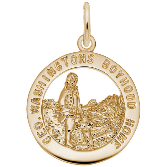 George Washington's Boyhood Home Charm - Historical Travel Keepsake 4109