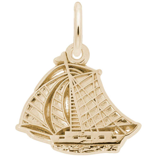 Detailed Sailboat Charm for Nautical Jewelry Lovers - Rembrandt 4122