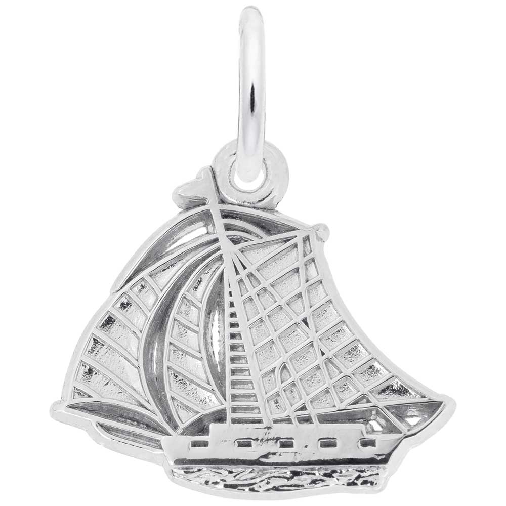 Detailed Sailboat Charm for Nautical Jewelry Lovers - Rembrandt 4122