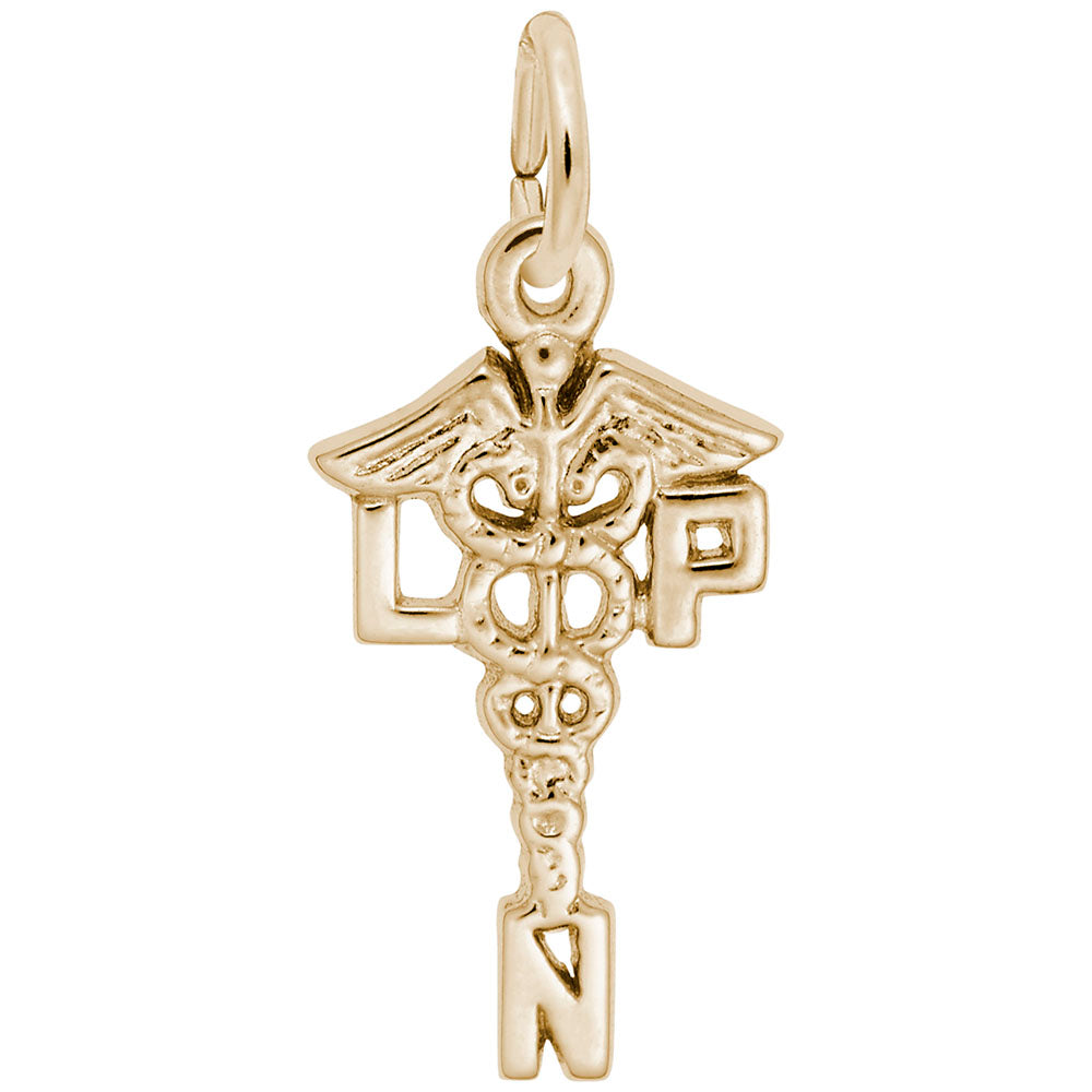 Licensed Practical Nurse Caduceus Charm for Medical Professionals 4151