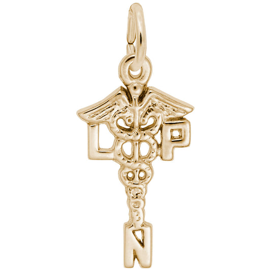 Licensed Practical Nurse Caduceus Charm for Medical Professionals 4151