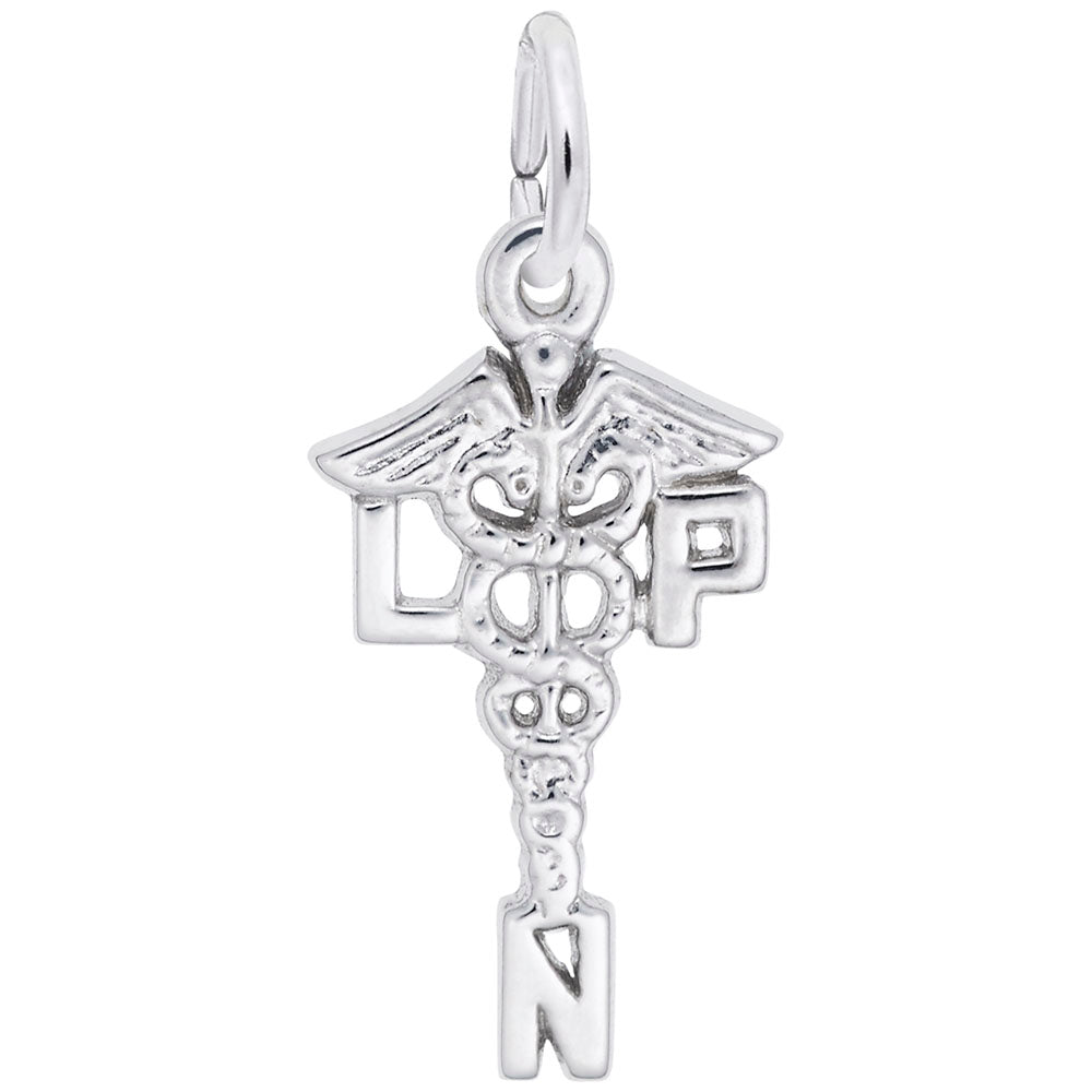Licensed Practical Nurse Caduceus Charm for Medical Professionals 4151