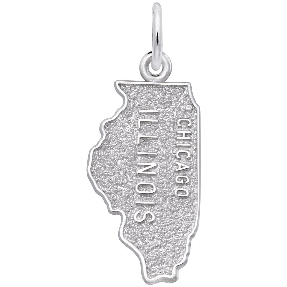 Chicago Illinois Map Charm - Travel Souvenir Jewelry Keepsake 4160
