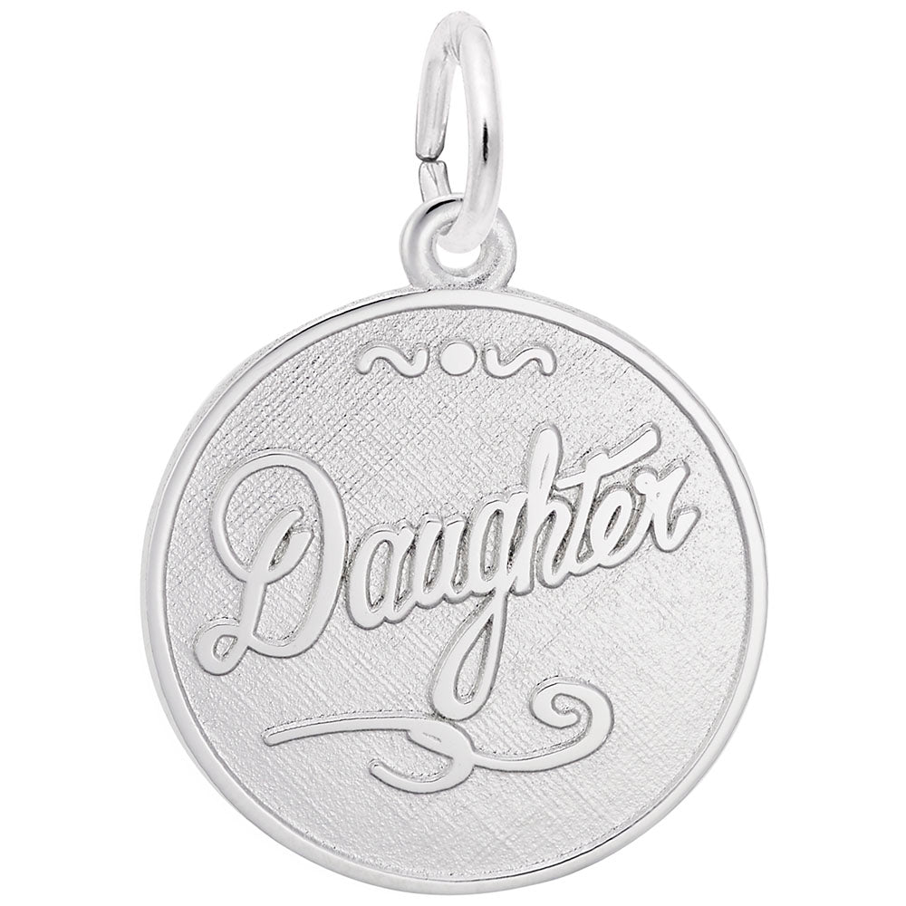 Daughter Disc Charm - Elegant Personalized Jewelry Gift for Her 4161