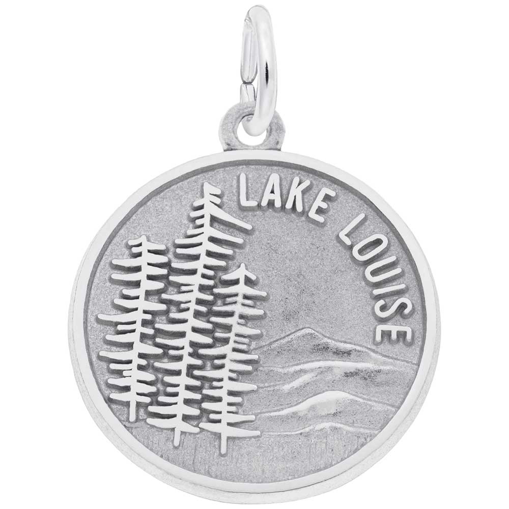 Lake Louise Scene Charm - Canadian Patriotism Jewelry Gift 4163