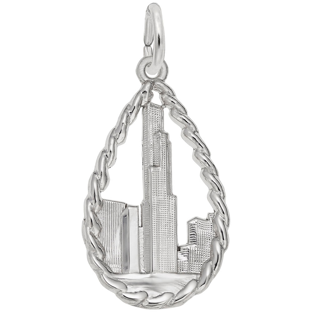 Illinois Sears Tower Charm - Travel Souvenir Jewelry Gift 4167
