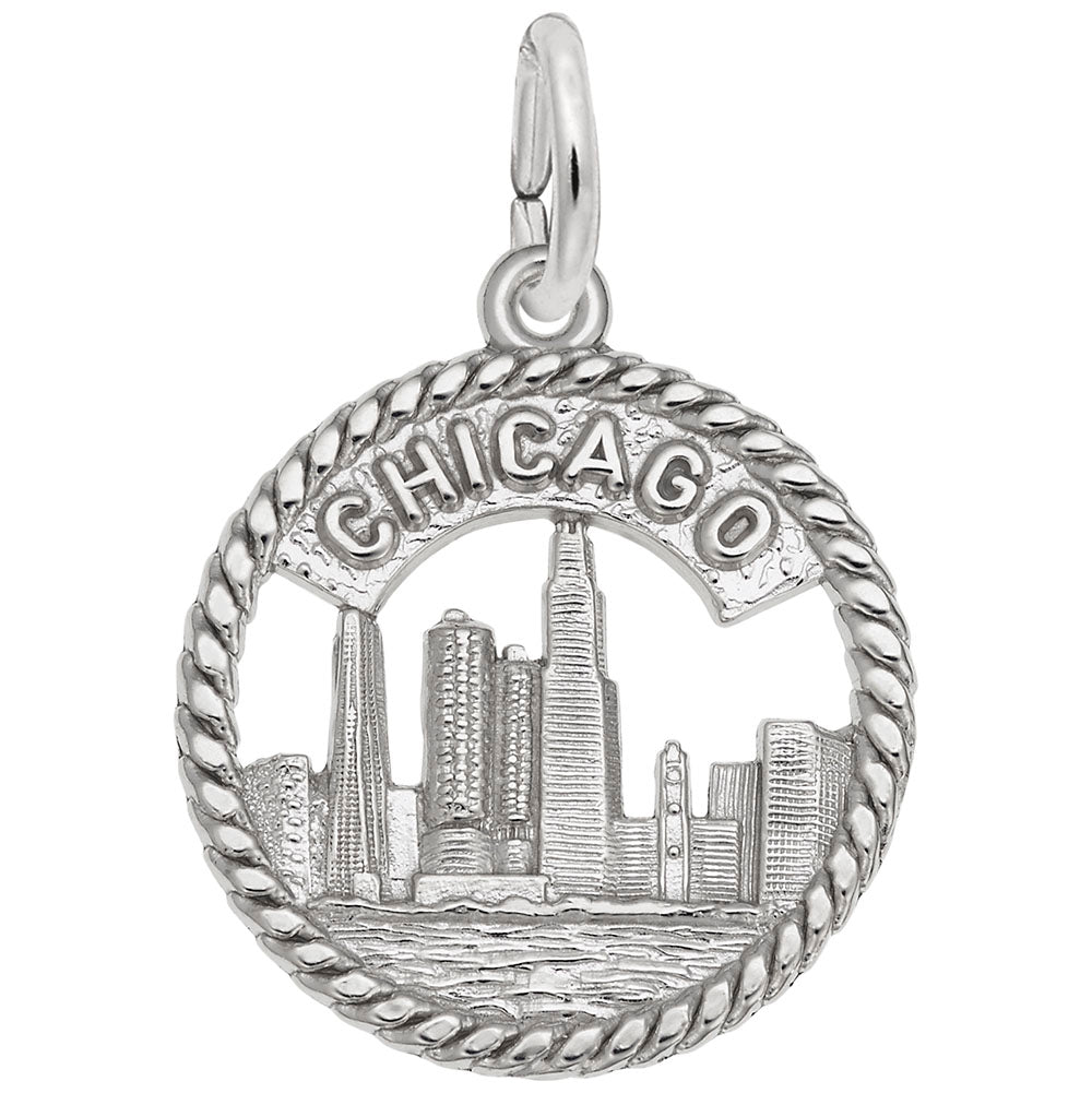 Chicago Skyline Charm - Travel Souvenir Jewelry for Adventurers 4168