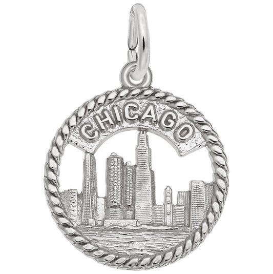 Chicago Skyline Charm - Travel Souvenir Jewelry for Adventurers 4168
