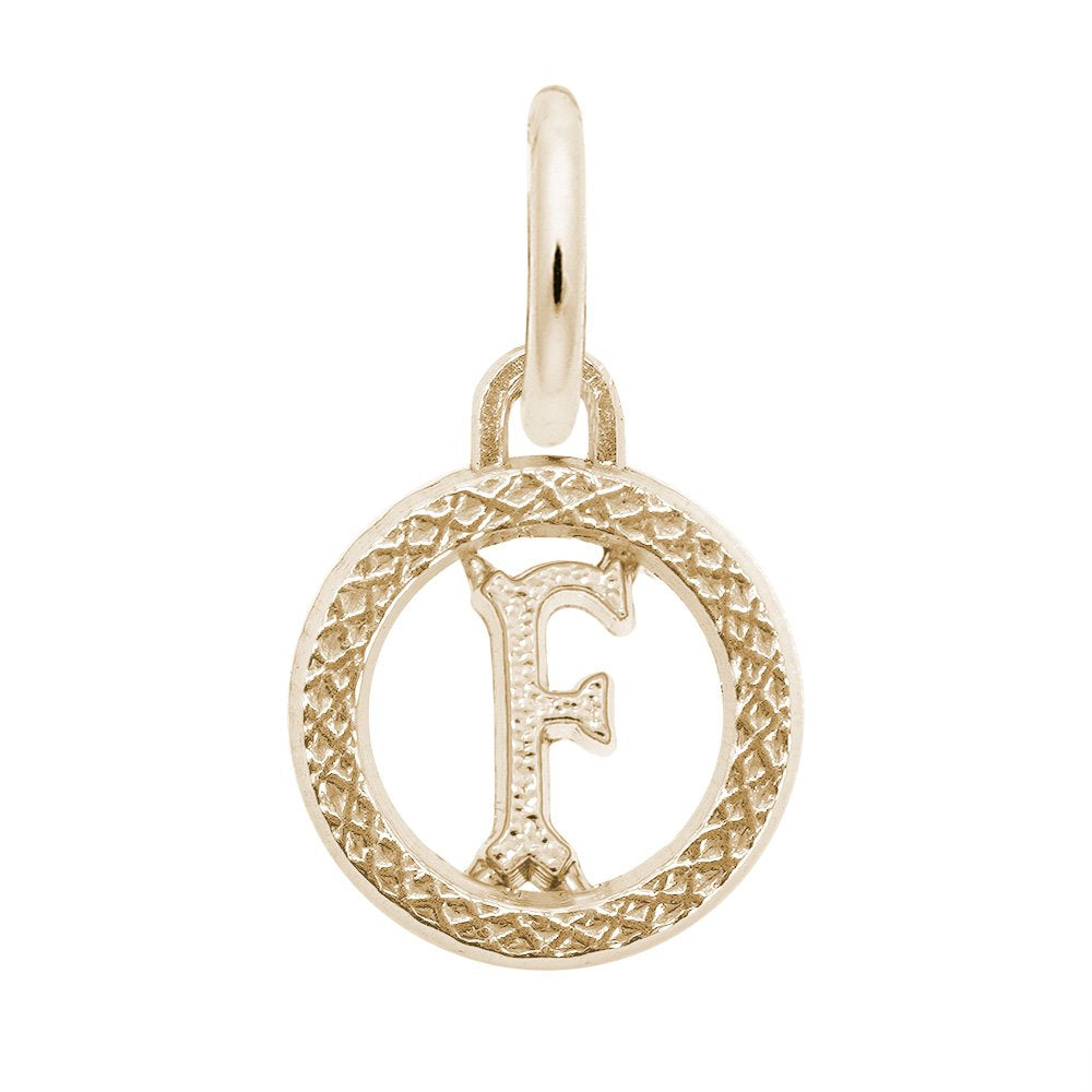 Personalized Initial 'F' Charm - Customizable Letter Jewelry 4190-006