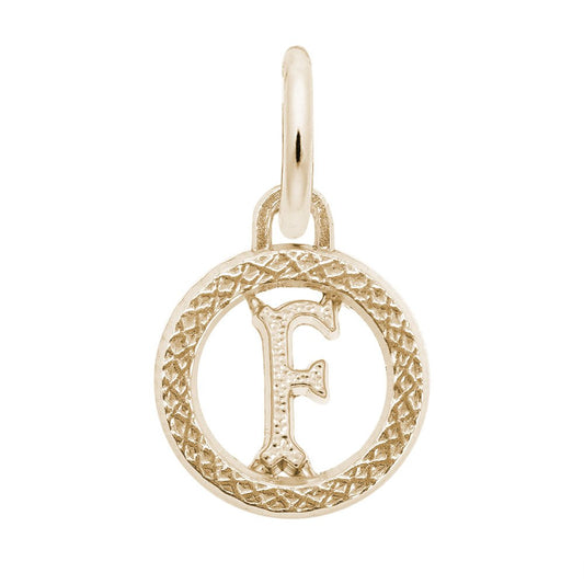 Personalized Initial 'F' Charm - Customizable Letter Jewelry 4190-006