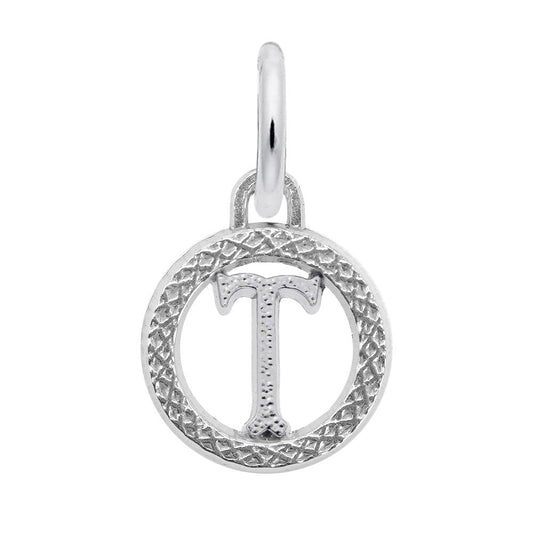 Personalized Initial 'T' Charm - Customizable Letter Jewelry 4190-020