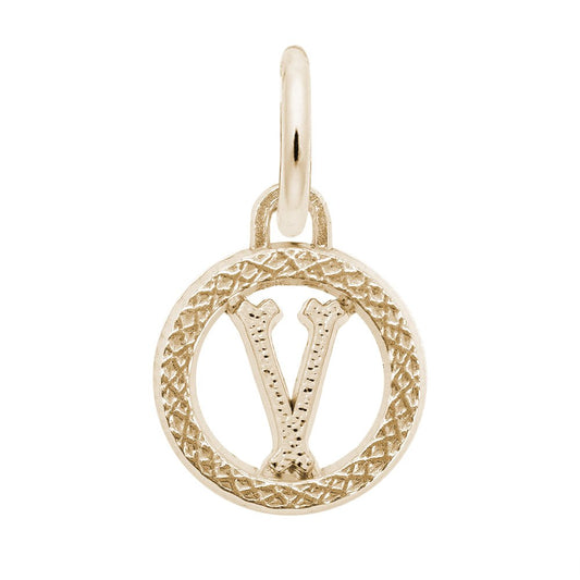 Personalized Initial V Charm - Custom Letter Jewelry for You 4190-022