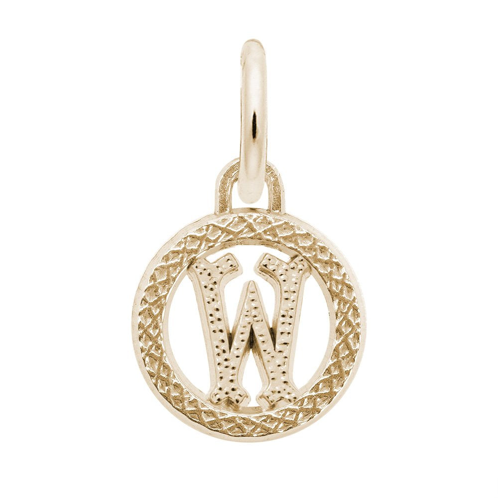 Personalized Initial W Charm - Custom Letter Jewelry for You 4190-023