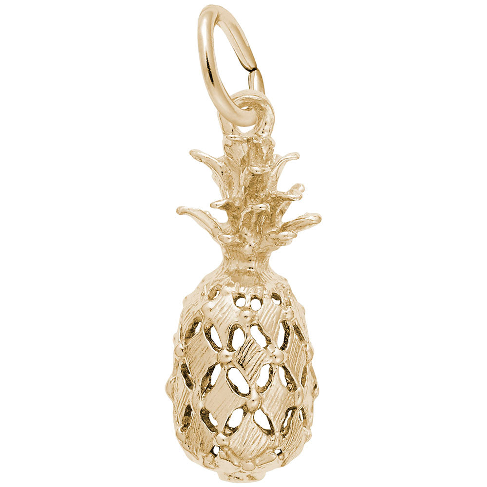 Hawaiian Pineapple Charm - Tropical Travel Jewelry for Souvenirs 4211