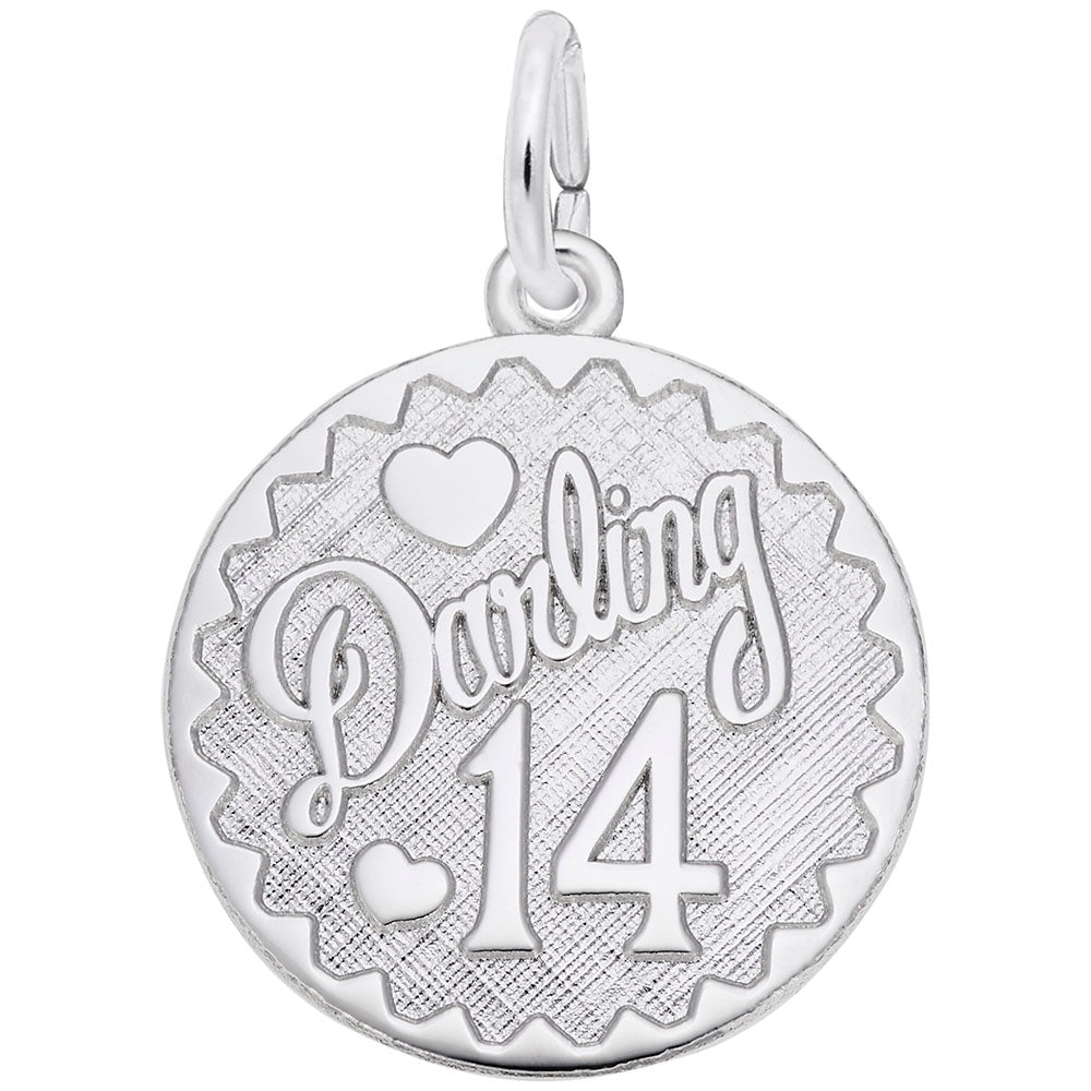 Darling Fourteen Disc Charm - Elegant Personalized Jewelry Gift 4254