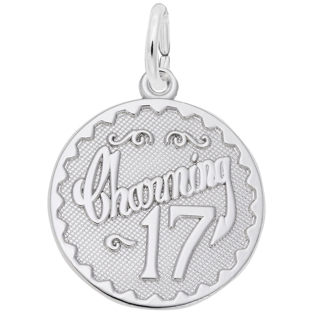 Charming Seventeen Disc Charm - Elegant Personalized Jewelry 4257