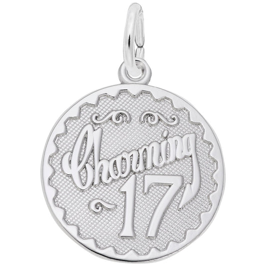 Charming Seventeen Disc Charm - Elegant Personalized Jewelry 4257