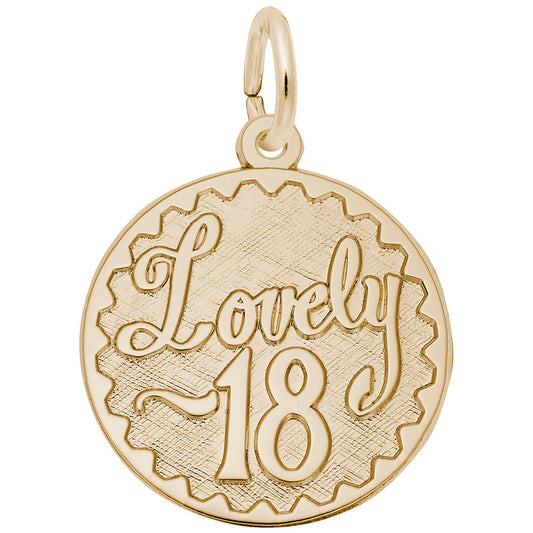 Lovely Eighteen Disc Charm - Elegant Personalized Jewelry Gift 4258
