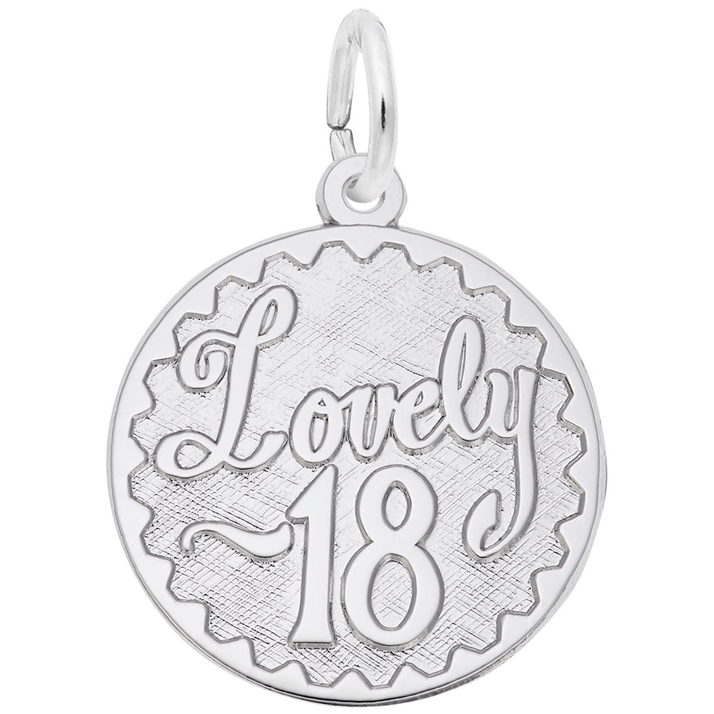 Lovely Eighteen Disc Charm - Elegant Personalized Jewelry Gift 4258