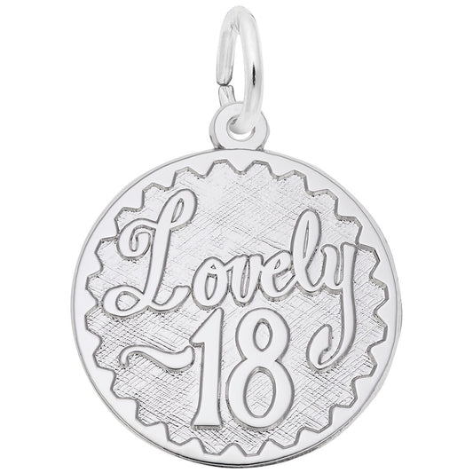 Lovely Eighteen Disc Charm - Elegant Personalized Jewelry Gift 4258