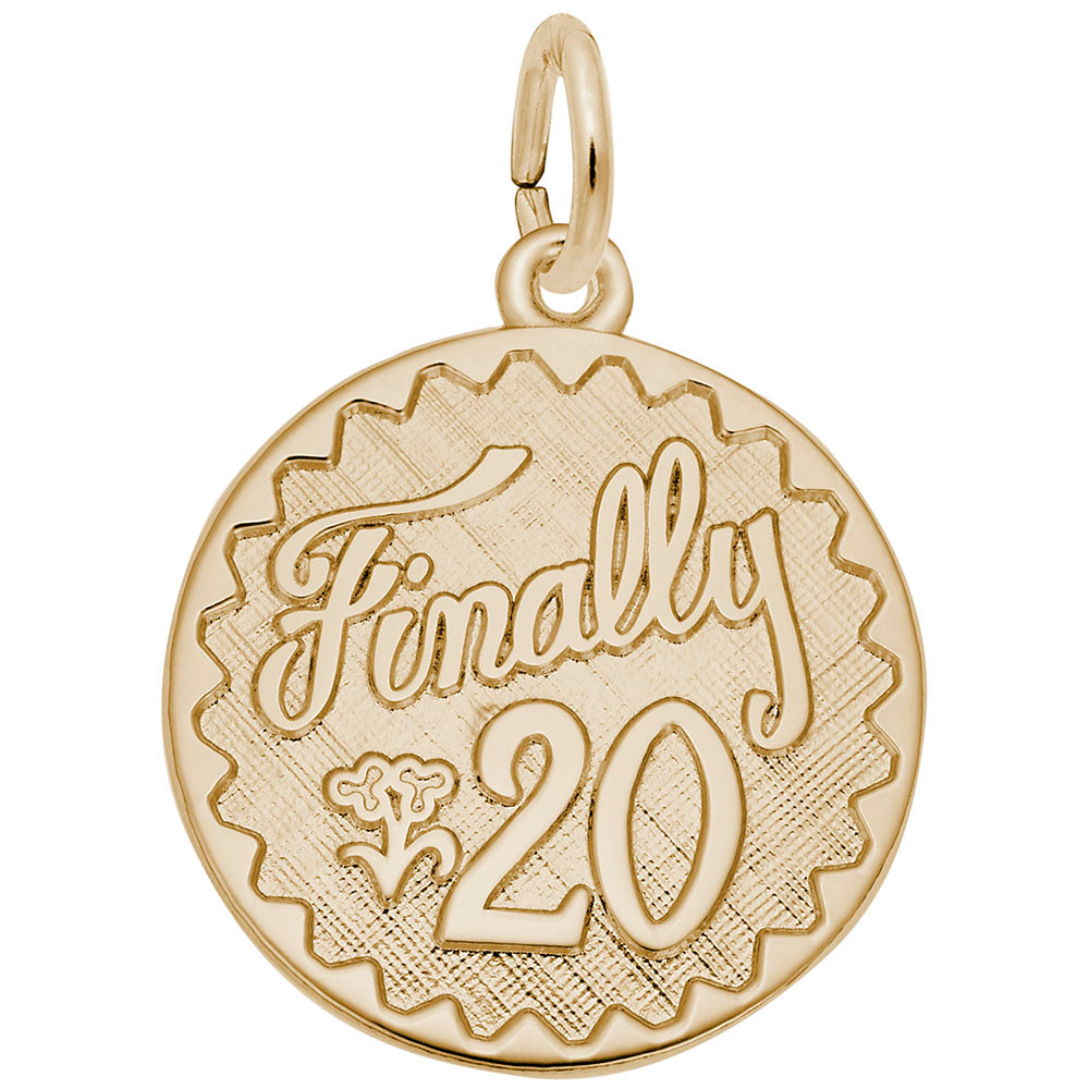 Finally Twenty Disc Charm - Celebrate Milestones with Style 4260