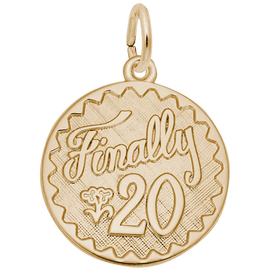 Finally Twenty Disc Charm - Celebrate Milestones with Style 4260