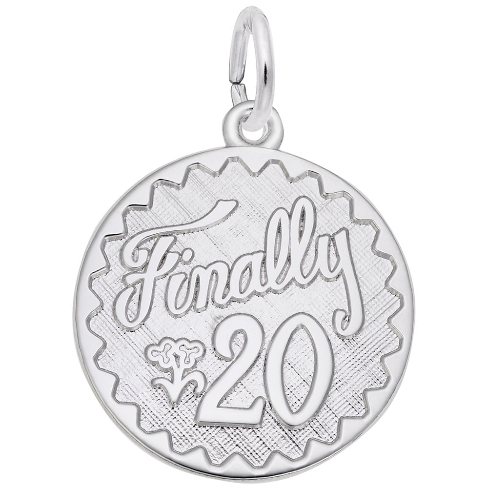 Finally Twenty Disc Charm - Celebrate Milestones with Style 4260