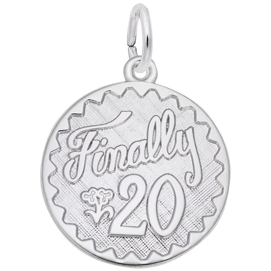 Finally Twenty Disc Charm - Celebrate Milestones with Style 4260
