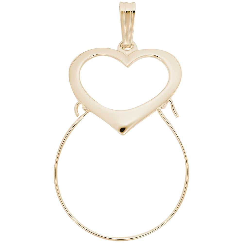 Heart Charm Holder for Personalized Jewelry - Rembrandt Charms 0060