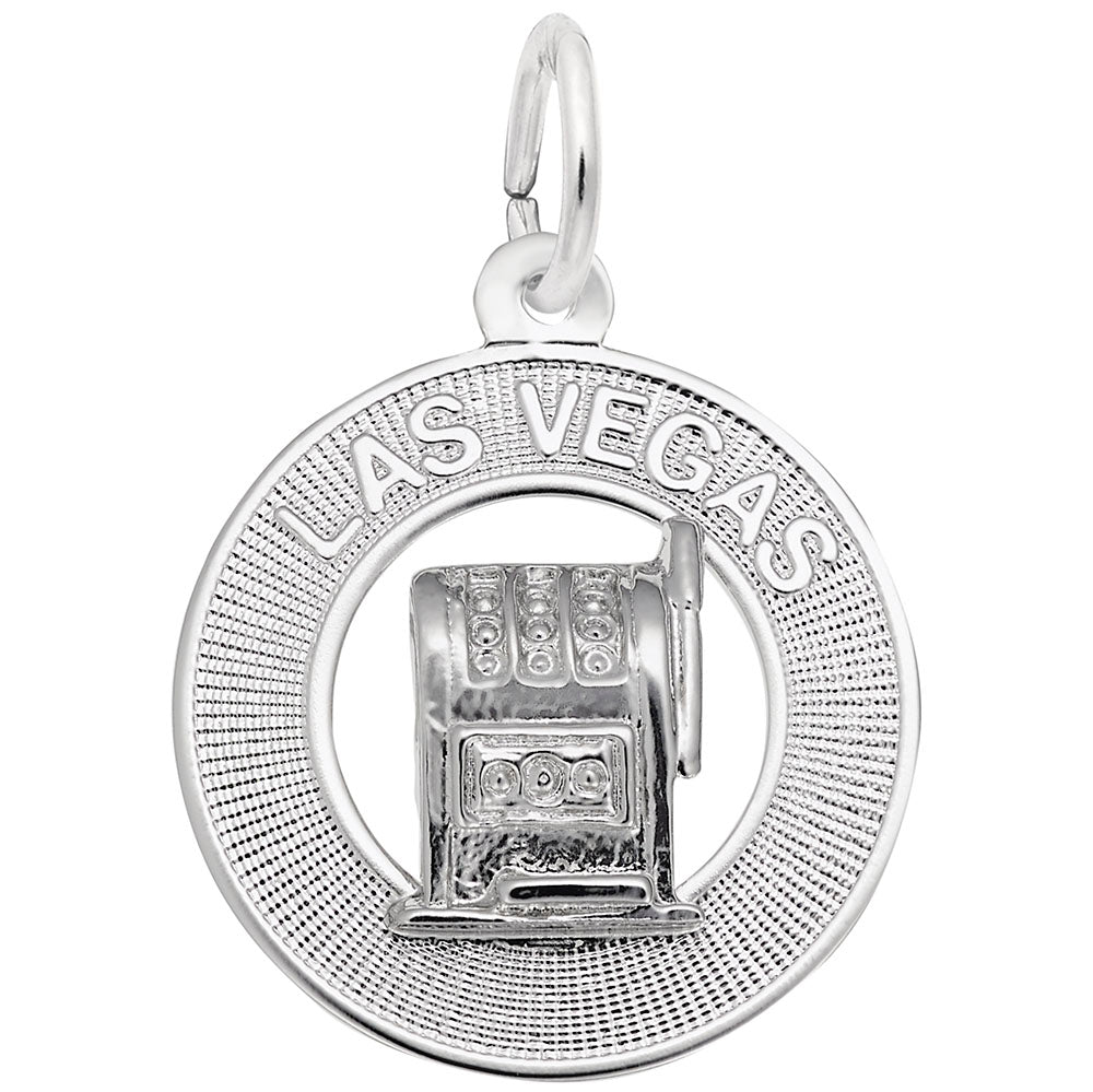 Las Vegas Slot Machine Ring Charm - Travel Souvenir Jewelry 4414