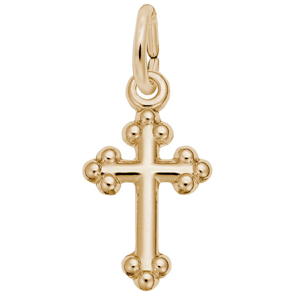 Bottony Cross Accent Charm for Special Occasions & Religious Gifts 4433