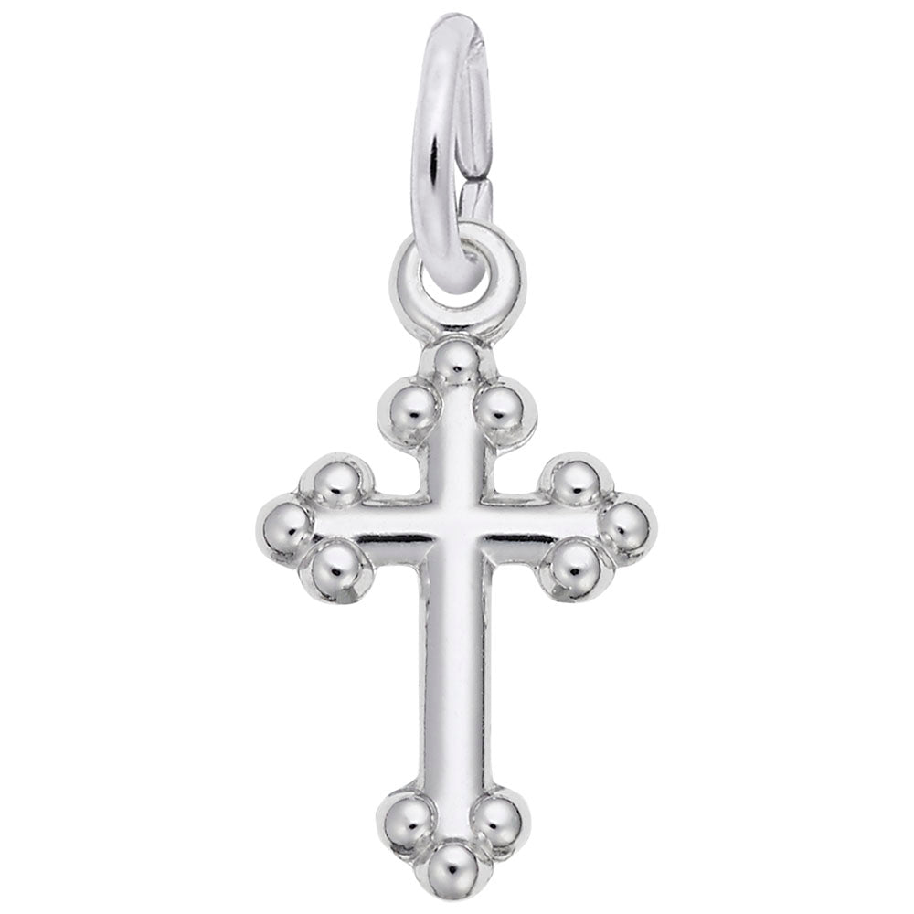 Bottony Cross Accent Charm for Special Occasions & Religious Gifts 4433