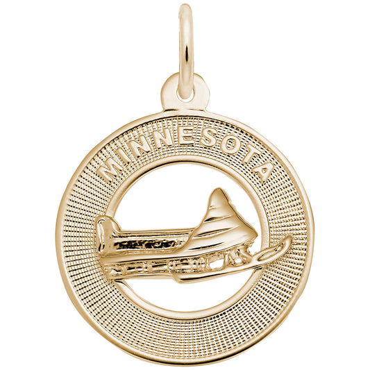 Minnesota Snowmobile Ring Charm - Adventure Travel Jewelry 4443