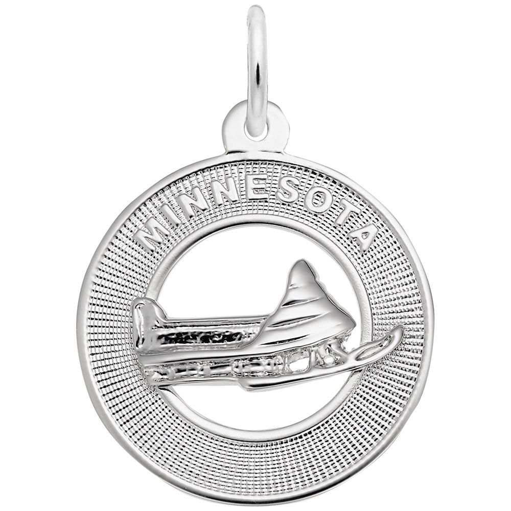 Minnesota Snowmobile Ring Charm - Adventure Travel Jewelry 4443