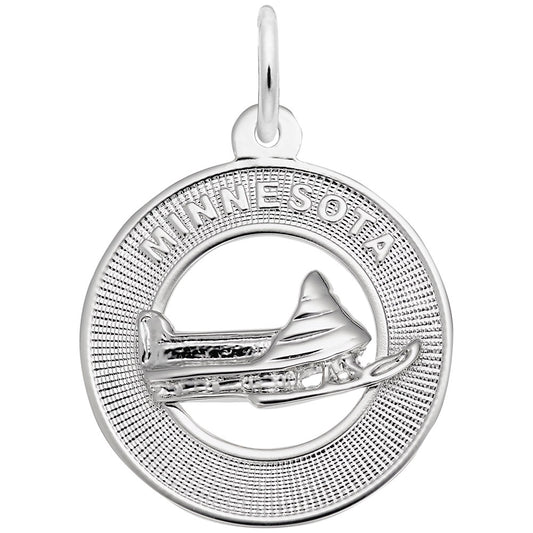 Minnesota Snowmobile Ring Charm - Adventure Travel Jewelry 4443