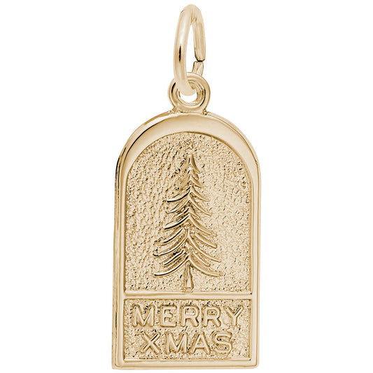 Merry Xmas Tree Charm - Festive Holiday Jewelry for Christmas 4446