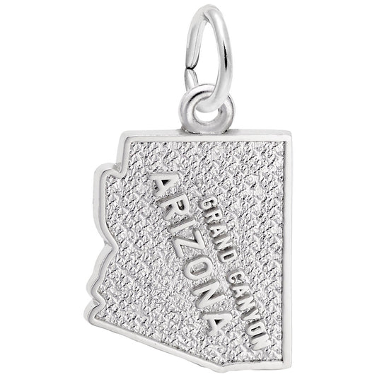 Grand Canyon Arizona Map Charm - Travel Souvenir Jewelry Gift 4456