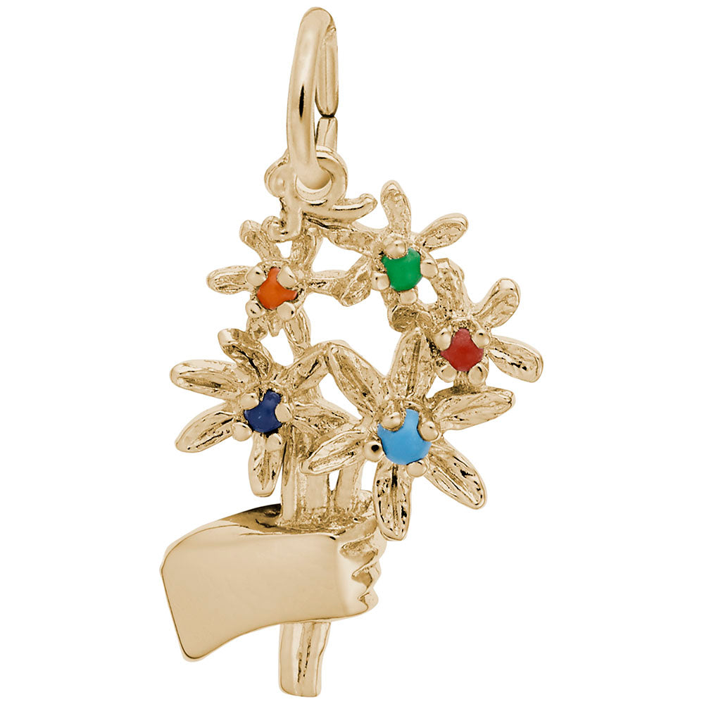 Elegant Bouquet of Flowers Charm for Marriage & Love Gifts 4507