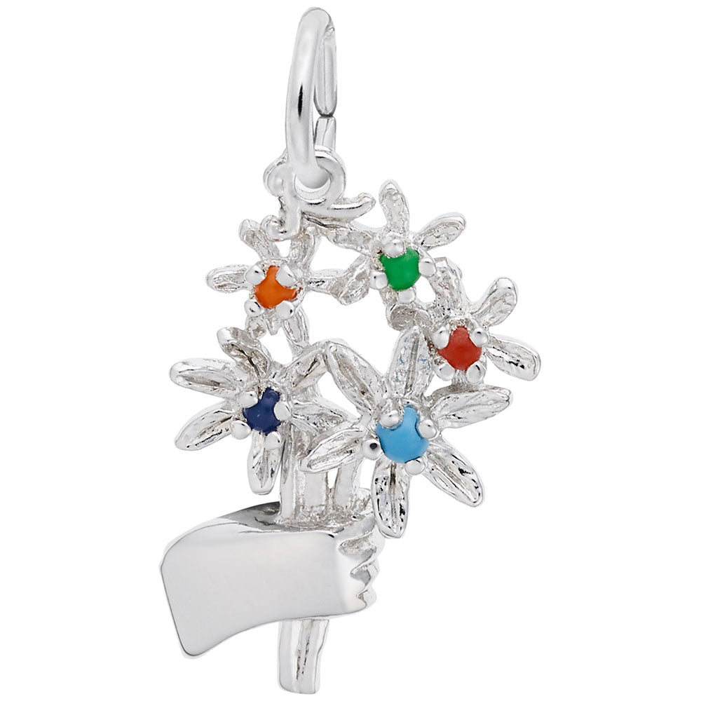 Elegant Bouquet of Flowers Charm for Marriage & Love Gifts 4507