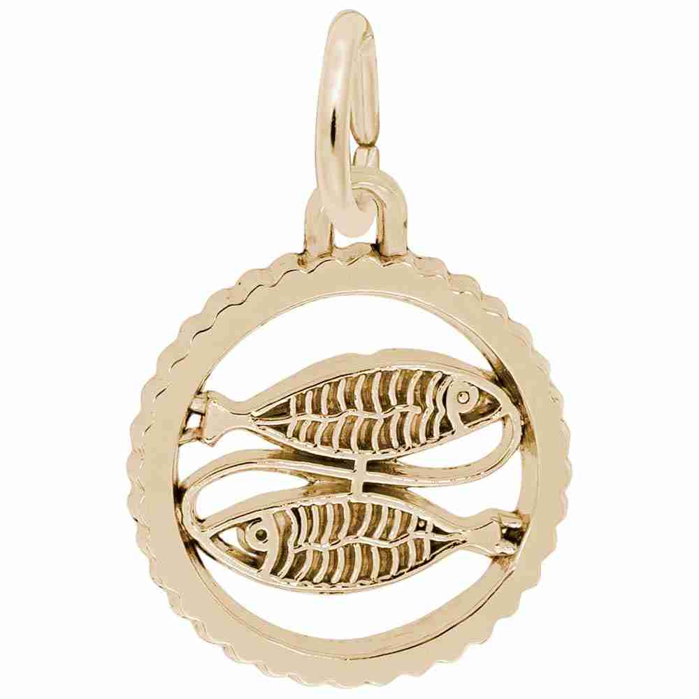 Pisces Zodiac Charm for Birthday Celebrations - Rembrandt Charms 4542