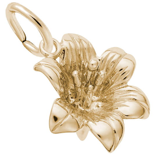 Spring Lily Flower Charm - Elegant Floral Jewelry for Nature Lovers 4580