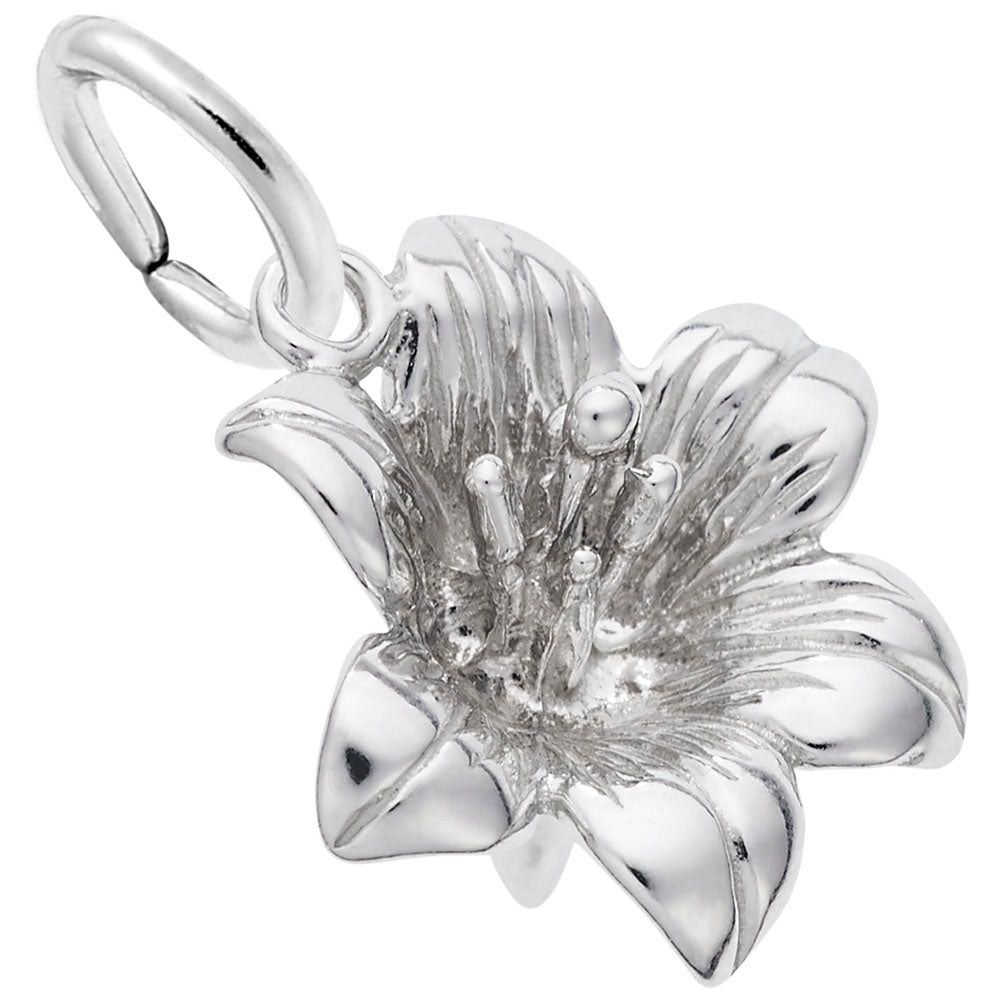 Spring Lily Flower Charm - Elegant Floral Jewelry for Nature Lovers 4580