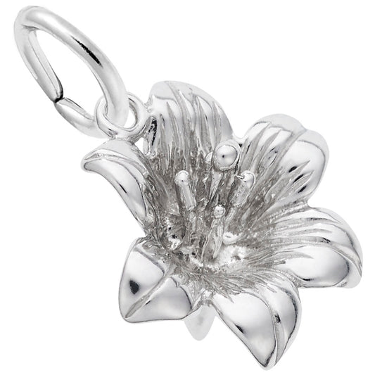 Spring Lily Flower Charm - Elegant Floral Jewelry for Nature Lovers 4580