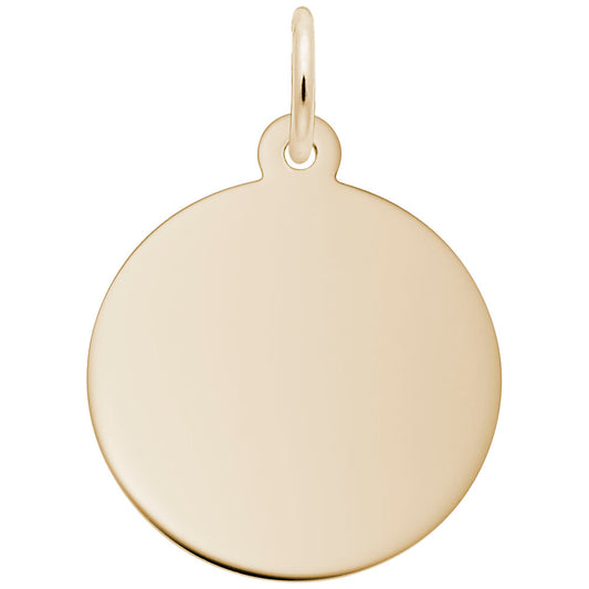 Small Round Disc 35 Series Charm - Customizable Jewelry Accessory 4600-035