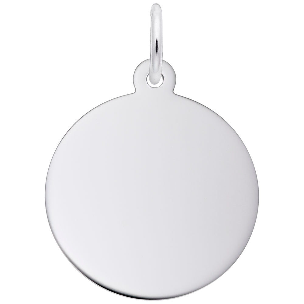 Small Round Disc 50 Series Charm - Customizable Jewelry Accessory 4600-050