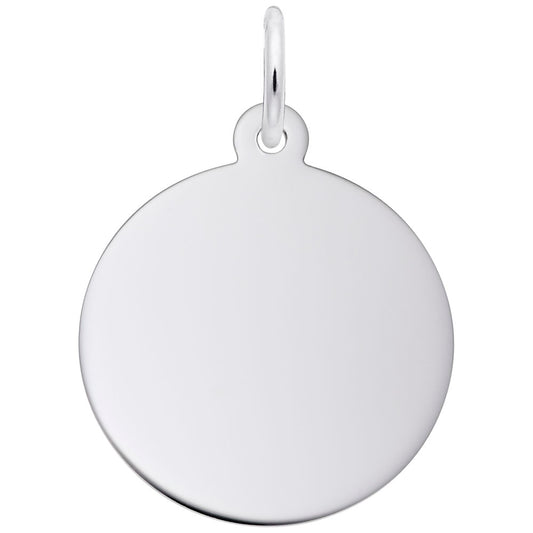 Small Round Disc 35 Series Charm - Customizable Jewelry Accessory 4600-035