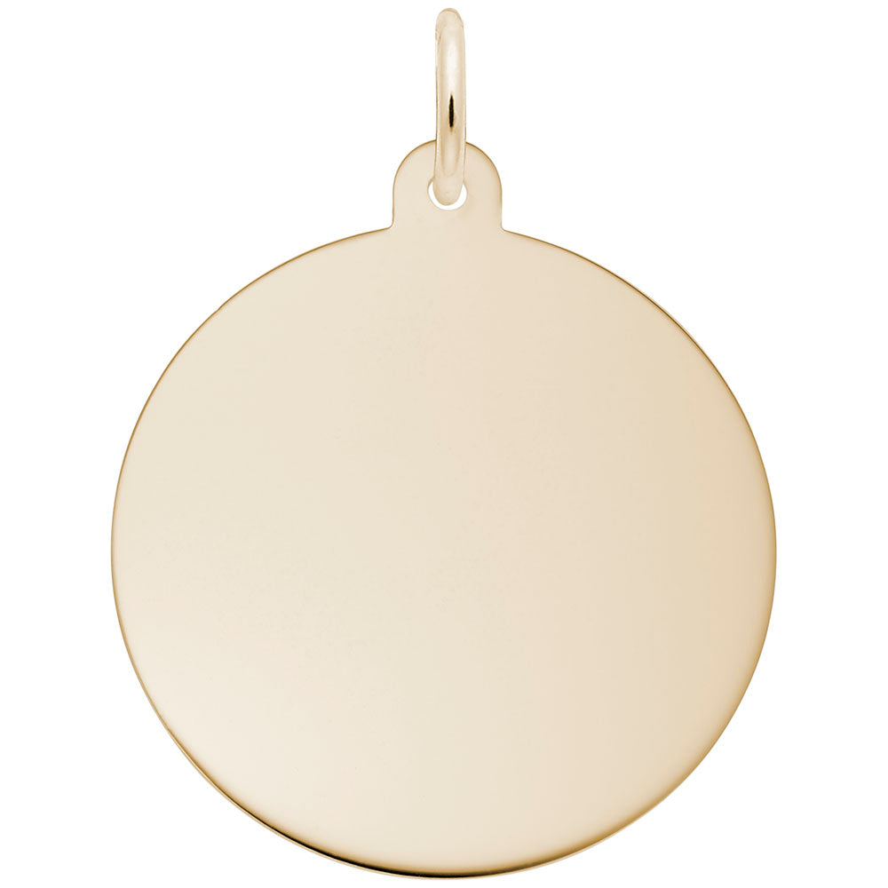 Large Round Classic Series Charm - Elegant Disc Design 4602